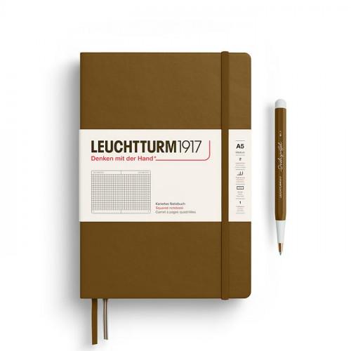 Блокнот Leuchtturm1917, Середній, Spice Brown, Клітинка