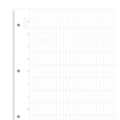 Комплект бланків Filofax Огляд року Недатовані (Clipbook) A4 Білий