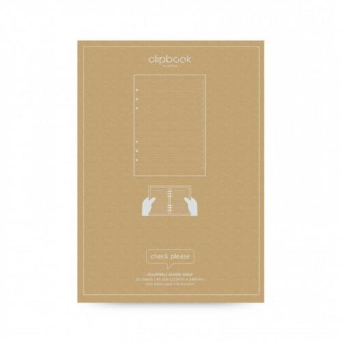 Комплект бланків Filofax Чек-лист (Clipbook) Personal Білий