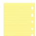 Комплект бланків Папір в лінійку Filofax Pocket Жовтий