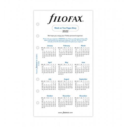 Бланки Filofax Тиждень на розвороті Personal Білі 2022