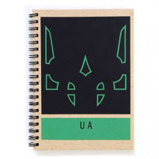 Блокнот на пружині «UA» зелений