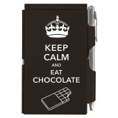 Блокнот кишеньковий з ручкою Keep Calm Chocolate
