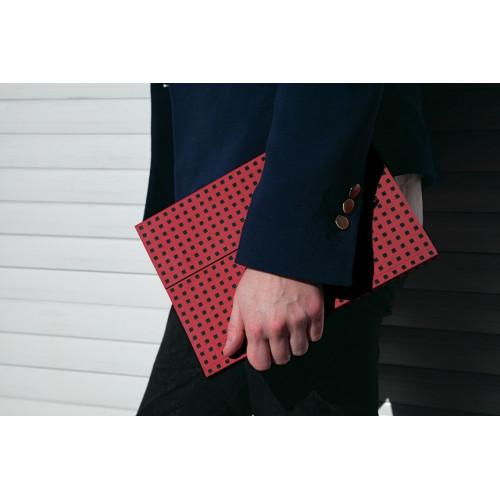 Блокнот Paper-Oh Quadro B6 Чисті аркуші Червоне на Чорному