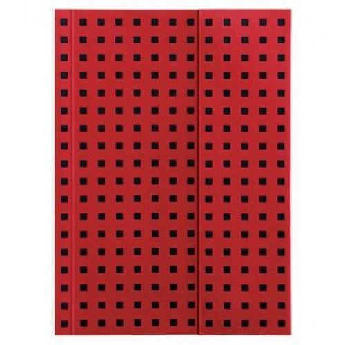 Блокнот Paper-Oh Quadro B6 Чисті аркуші Червоне на Чорному
