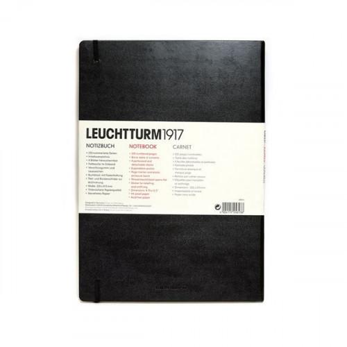 Блокнот Leuchtturm1917 Master Classic А4+, чорний, чисті аркуші
