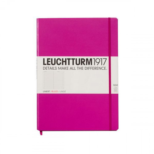 Блокнот Leuchtturm1917 Master Slim A4+ Клітка Рожевий