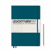 Блокнот Leuchtturm1917 Master Slim A4+ Тихоокеанський зелений Чисті аркуші