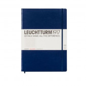 Блокнот Leuchtturm1917 Master Slim A4+ Клітка Темно-синій