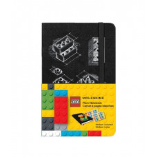 Блокнот Moleskine Lego-14 Кишеньковий B7 Твердий Чисті аркуші Чорний