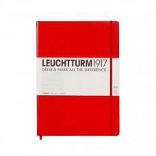 Блокнот Leuchtturm1917 Master Slim A4+ Лінія Червоний