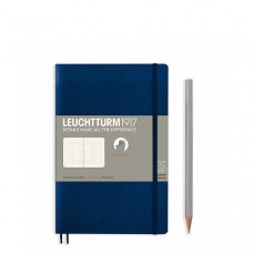 Блокнот Leuchtturm1917 Paperback B6 М'яка обкладинка Темно-синій Чисті аркуші