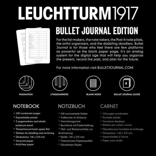 Блокнот LEUCHTTURM1917 Bullet Journal Edition Середній A5 Крапки Смарагдовий