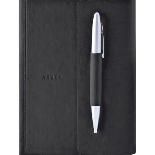 Блокнот Arwey «Flavin» з ручкою Чорний