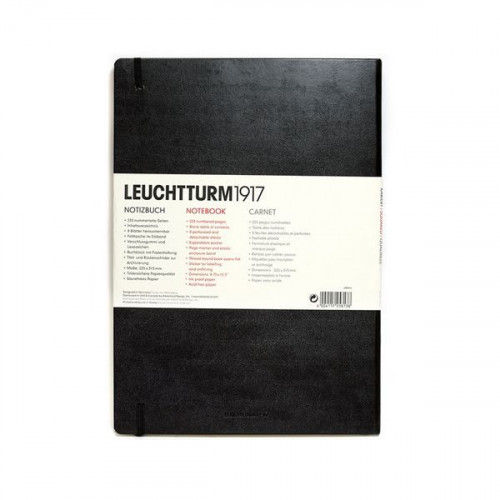 Блокнот Leuchtturm1917 Master Classic A4+ Клітка Чорний