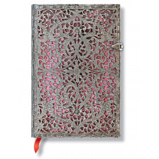 Блокнот Paperblanks Срібна Філігрань Кишеньковий A6 Чисті аркуші Рожевий