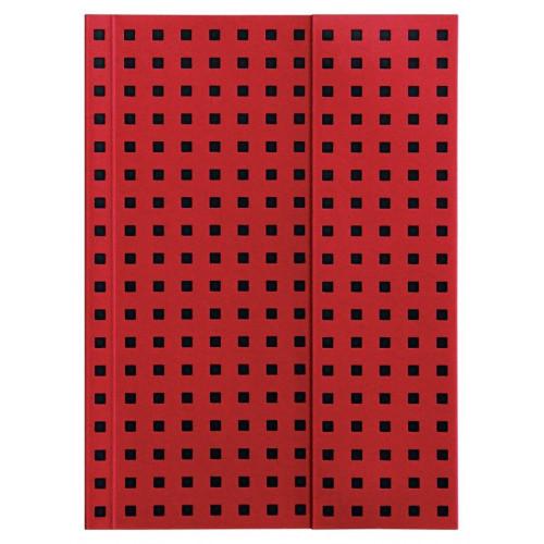 Блокнот Paper-Oh Quadro B6 Лінія Червоне на Чорному