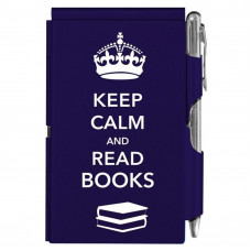 Блокнот кишеньковий з ручкою Keep Calm and read books