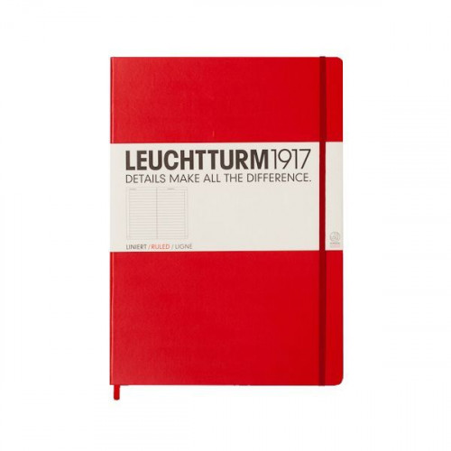 Блокнот Leuchtturm1917 Master Classic A4+ Лінія Червоний