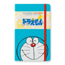 Блокнот Moleskine Doraemon Середній A5 Твердий Чисті аркуші Блакитний