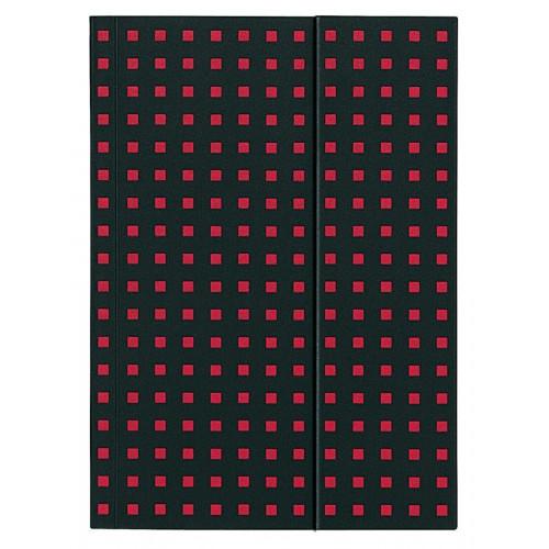 Блокнот Paper-Oh Quadro B5 Лінія Чорний на Червоному
