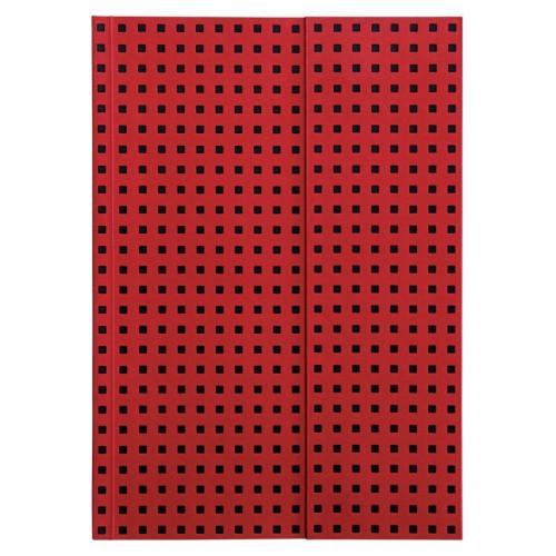 Блокнот Paper-Oh Quadro A4 Лінія Червоне на Чорному