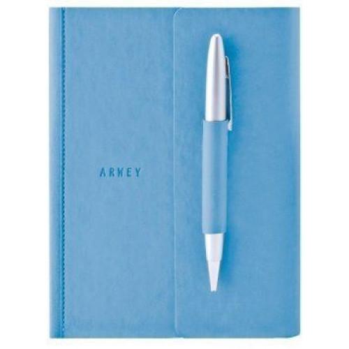 Блокнот Arwey «Flavin» з ручкою Блакитний
