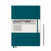 Блокнот Leuchtturm1917 Master Slim A4+ Тихоокеанський зелений Клітинка