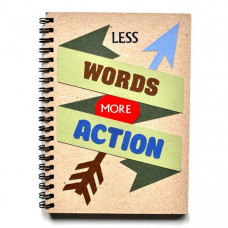 Блокнот на пружині «Less Words More Action»