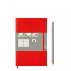 Блокнот Leuchtturm1917 Paperback B6 М'яка обкладинка Червоний Лінія