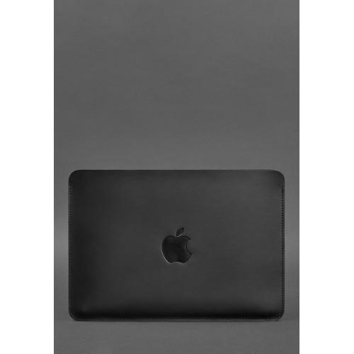 Горизонтальний шкіряний чохол для MacBook Air/Pro 13'' Чорний
