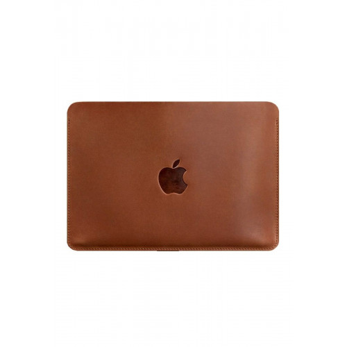Горизонтальний шкіряний чохол для MacBook Air/Pro 13'' Світло-коричневий
