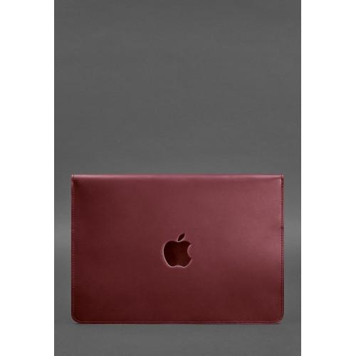 Шкіряний чохол-конверт BlankNote на магнітах для MacBook Air/Pro 13'' Бордовий
