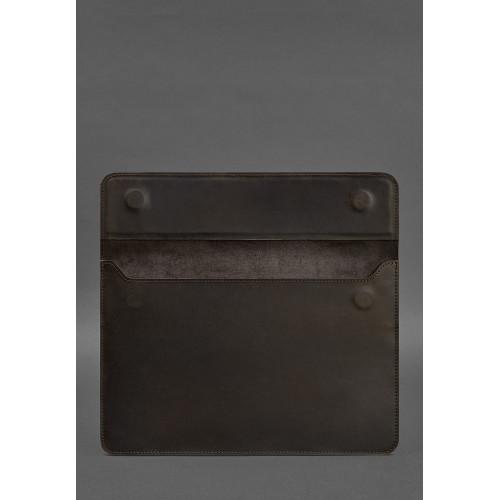 Шкіряний чохол-конверт BlankNote на магнітах для MacBook Air/Pro 13'' Темно-коричневий