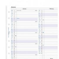 Бланки Filofax Огляд року вертикальний Personal білий англ. 2018 рік