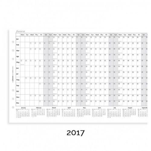 Бланки Filofax Огляд року горизонтальний A5 білий англ. 2018 рік