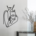 Дерев'яна картина Moku Design Cat Woman Ясен 90x58 см
