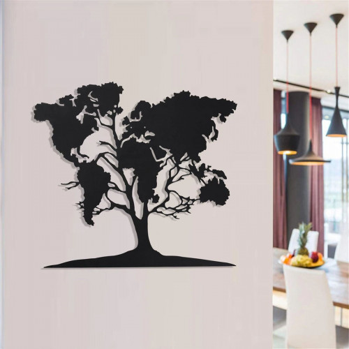Дерев'яна картина Moku Design World map tree Фанера 90 x 88 см