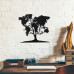 Дерев'яна картина World map tree Фанера 60 x 59 см