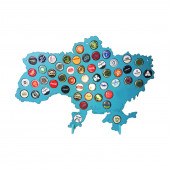 Карта України Capsboard Ukraine Mint