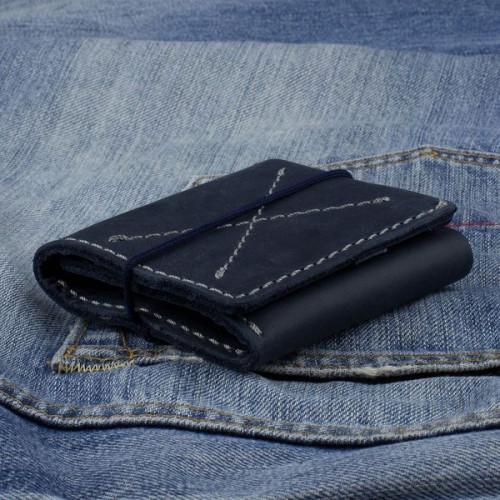 Шкіряний тонкий гаманець-портмоне Black Brier P-3-97