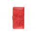 Шкіряний гаманець Turtle вестерн XL, Східний візерунок, червоний