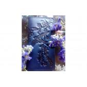 Шкіряний гаманець Turtle вестерн XL, Ластівки в кольорах вишні, синій