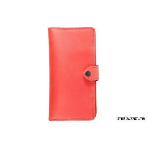 Шкіряний гаманець Turtle вестерн XL, класик, червоний вінтажний