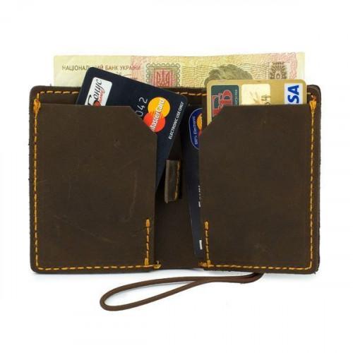 Тонкий шкіряний гаманець-портмоне Black Brier P-9-33