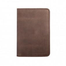 Шкіряне портмоне для документів і паспорта (2 в 1) Turtle, темно-коричневий вінтажний
