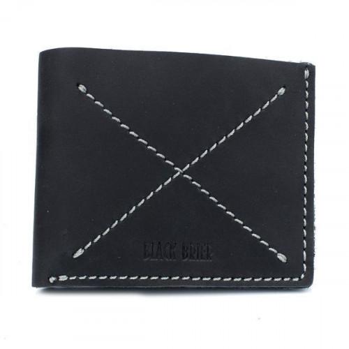 Тонкий шкіряний гаманець-портмоне Black Brier P-13-35