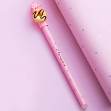 Ручка гелева Солодкий пончик з гумкою Рожевий