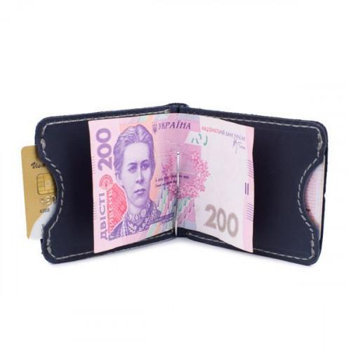 Кардхолдер-гаманець Black Brier з затискач для купюр на резинці P-14-97
