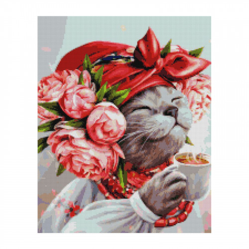 Картина Brushme з алмазної мозайки Киця господинька, Маріанна Пащук